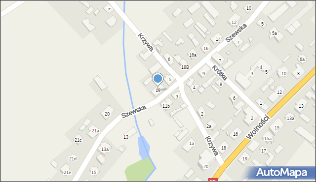 Piecki, Szewska, 19, mapa Piecki