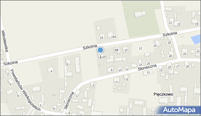 Pięczkowo, Szkolna, 8, mapa Pięczkowo