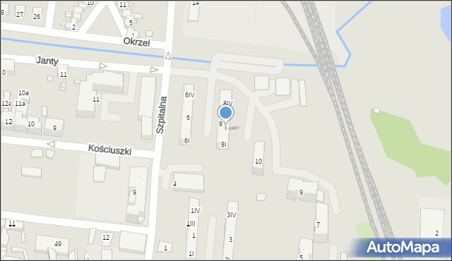 Piekary Śląskie, Szpitalna, 8II, mapa Piekary Śląskie