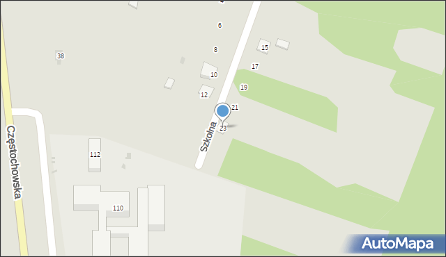 Piekoszów, Szkolna, 23, mapa Piekoszów