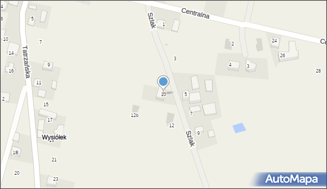 Pielgrzymowice, Szlak, 10, mapa Pielgrzymowice