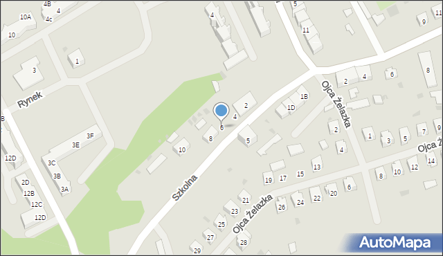 Pieniężno, Szkolna, 6, mapa Pieniężno