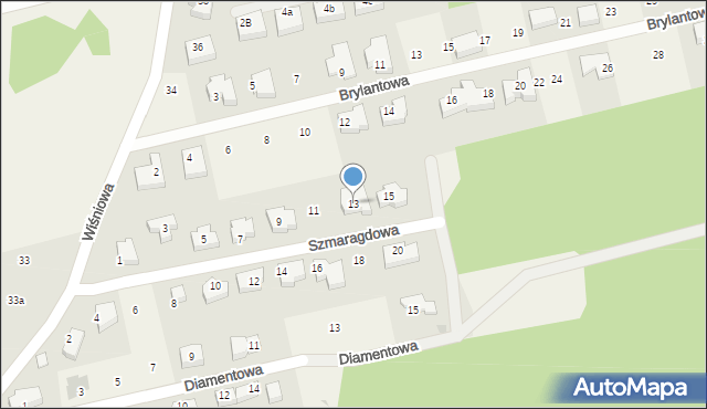 Pierwoszyno, Szmaragdowa, 13, mapa Pierwoszyno