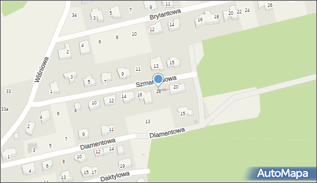 Pierwoszyno, Szmaragdowa, 18, mapa Pierwoszyno