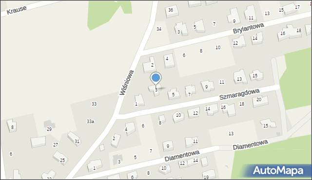 Pierwoszyno, Szmaragdowa, 3, mapa Pierwoszyno