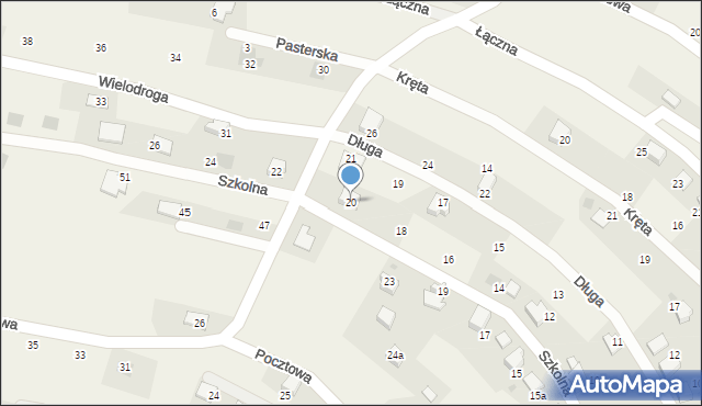 Pietrzykowice, Szkolna, 20, mapa Pietrzykowice