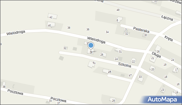 Pietrzykowice, Szkolna, 28, mapa Pietrzykowice