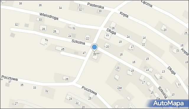 Pietrzykowice, Szkolna, 33, mapa Pietrzykowice