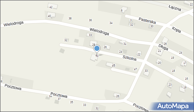 Pietrzykowice, Szkolna, 51, mapa Pietrzykowice