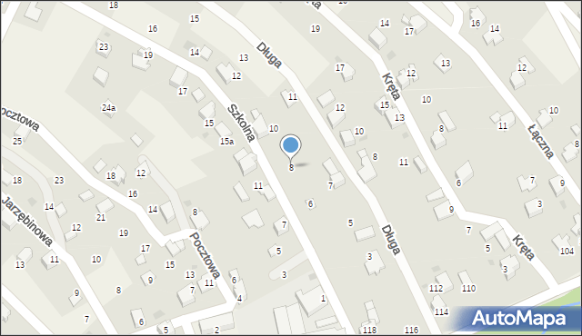 Pietrzykowice, Szkolna, 8, mapa Pietrzykowice