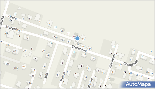 Pietrzykowice, Szczęśliwa, 3d, mapa Pietrzykowice