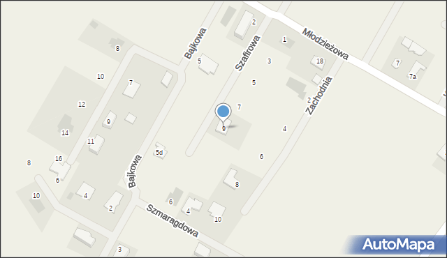 Pigża, Szafirowa, 9, mapa Pigża