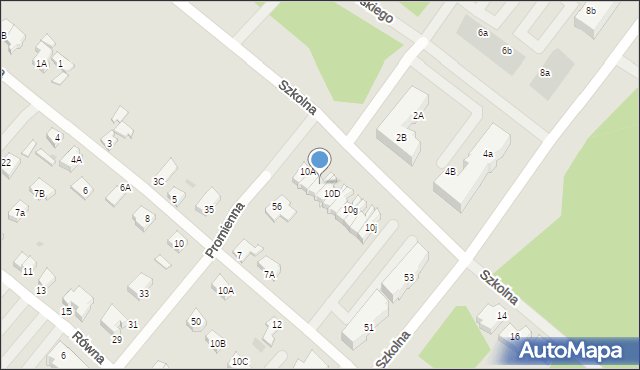 Piła, Szkolna, 10C, mapa Piły