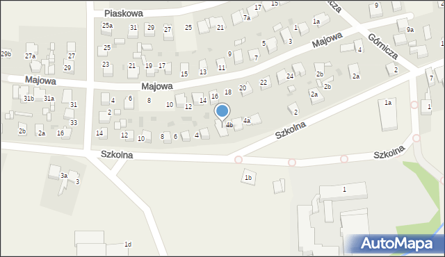 Pilchowice, Szkolna, 4c, mapa Pilchowice