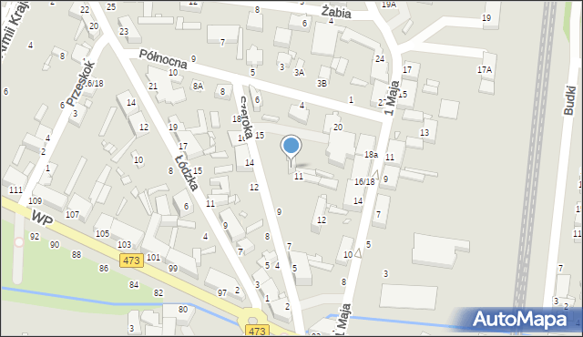 Piotrków Trybunalski, Szeroka, 13, mapa Piotrków Trybunalski