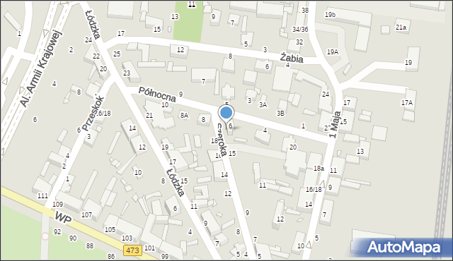 Piotrków Trybunalski, Szeroka, 17, mapa Piotrków Trybunalski