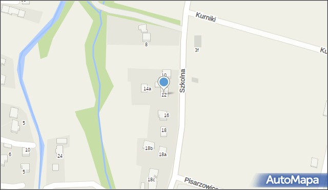 Pisarzowice, Szkolna, 12, mapa Pisarzowice