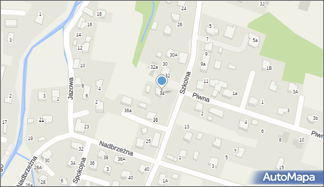 Pisarzowice, Szkolna, 34, mapa Pisarzowice