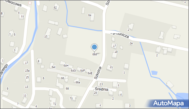 Pisarzowice, Szkolna, 64d, mapa Pisarzowice
