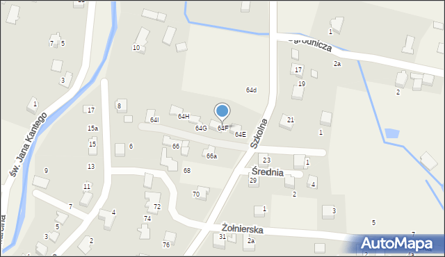 Pisarzowice, Szkolna, 64F, mapa Pisarzowice