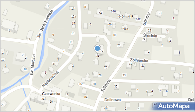 Pisarzowice, Szkolna, 74, mapa Pisarzowice