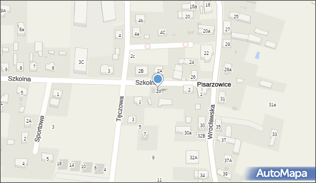 Pisarzowice, Szkolna, 2d, mapa Pisarzowice