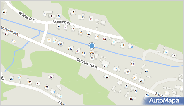 Piwniczna-Zdrój, Szczawnicka, 36b, mapa Piwniczna-Zdrój