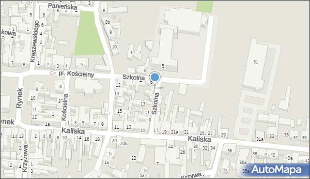 Pleszew, Szkolna, 6a, mapa Pleszew