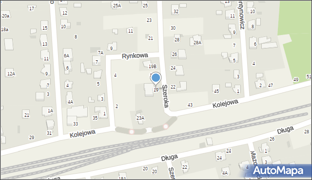 Płochocin, Szeroka, 19, mapa Płochocin