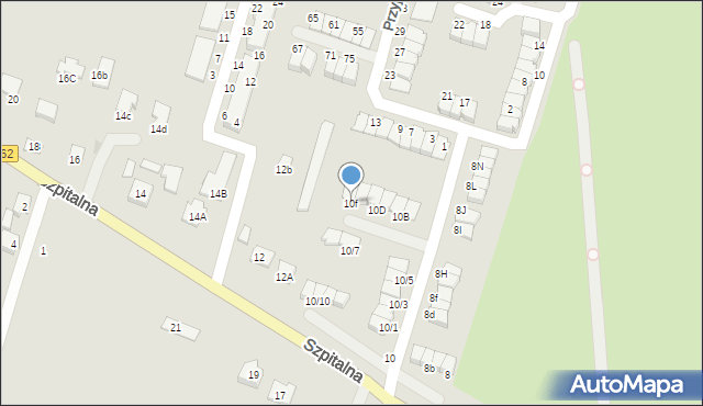 Płock, Szpitalna, 10f, mapa Płock