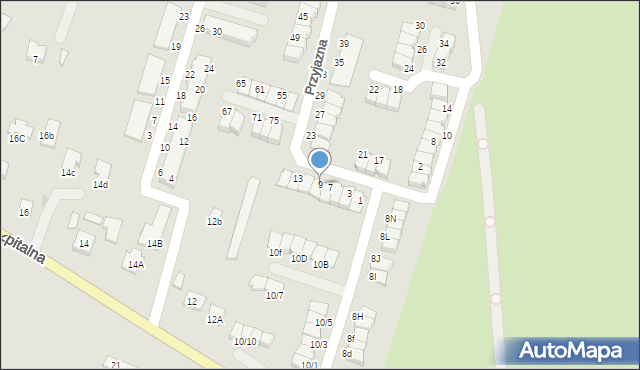 Płock, Szpitalna, 10K, mapa Płock