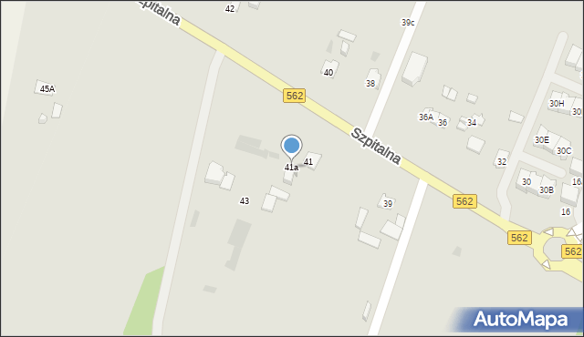 Płock, Szpitalna, 41a, mapa Płock