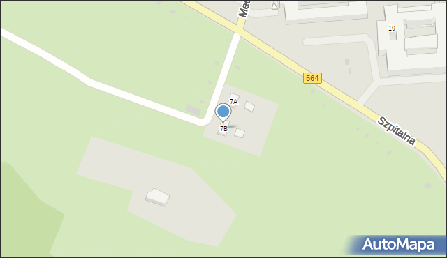 Płock, Szpitalna, 7B, mapa Płock