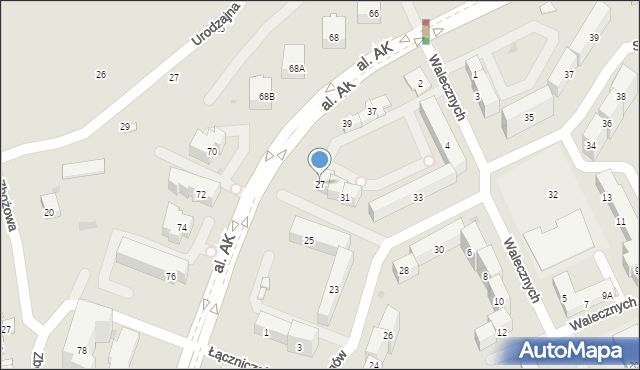 Płock, Szarych Szeregów, 27, mapa Płock