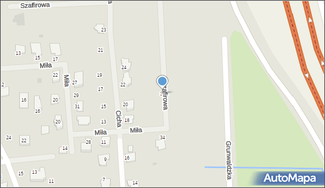 Płońsk, Szafirowa, 32, mapa Płońsk