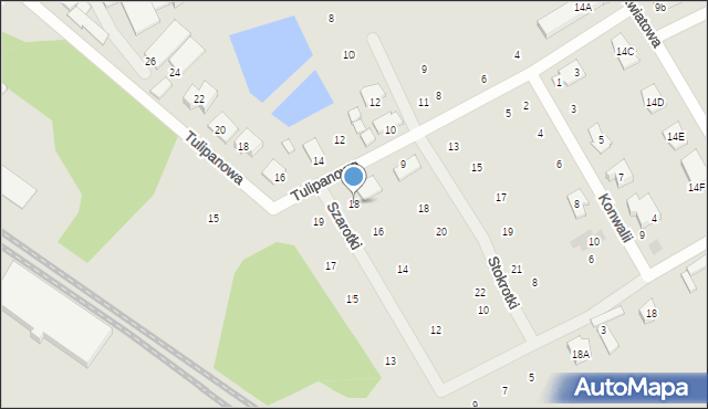 Płońsk, Szarotki, 18, mapa Płońsk