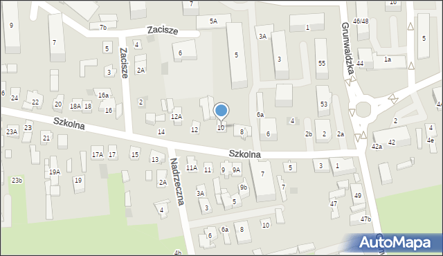 Płońsk, Szkolna, 10, mapa Płońsk