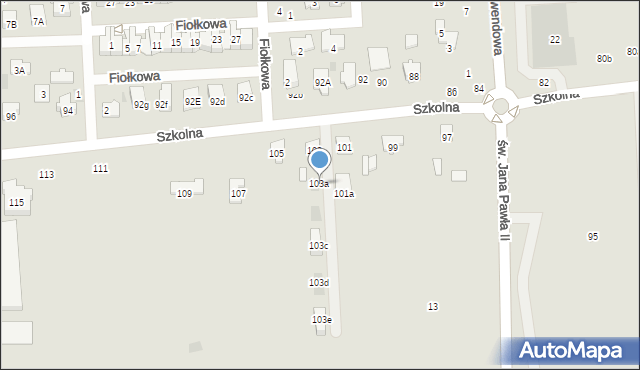 Płońsk, Szkolna, 103a, mapa Płońsk