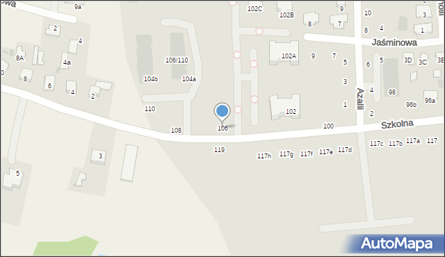 Płońsk, Szkolna, 106, mapa Płońsk