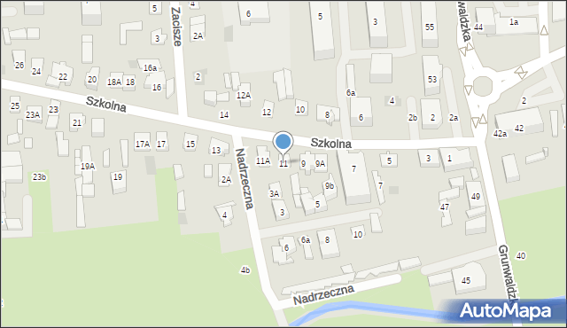 Płońsk, Szkolna, 11, mapa Płońsk