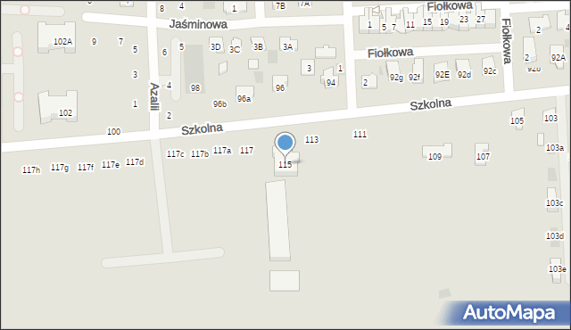 Płońsk, Szkolna, 115, mapa Płońsk