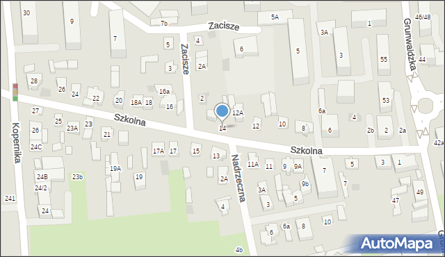 Płońsk, Szkolna, 14, mapa Płońsk