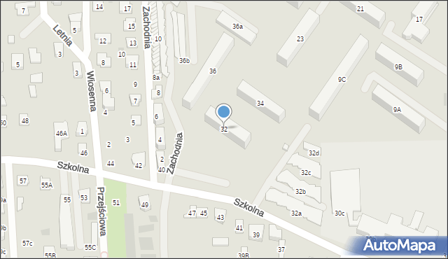 Płońsk, Szkolna, 32, mapa Płońsk