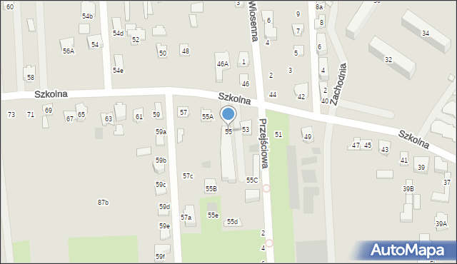 Płońsk, Szkolna, 55, mapa Płońsk