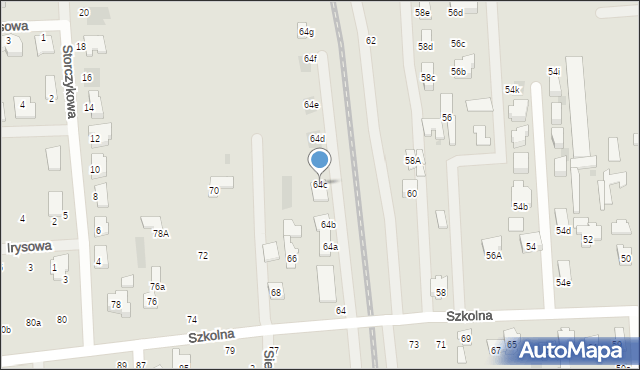 Płońsk, Szkolna, 64c, mapa Płońsk