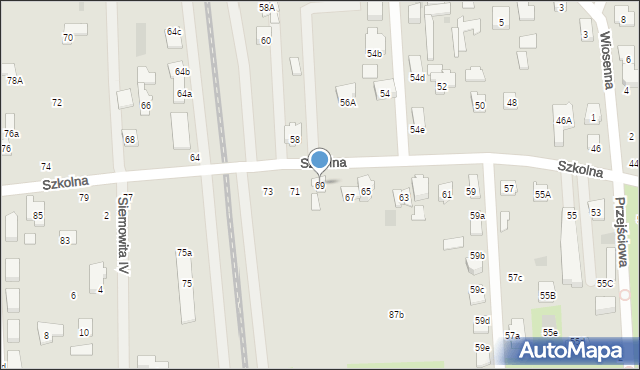 Płońsk, Szkolna, 69, mapa Płońsk