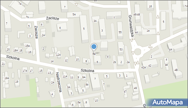 Płońsk, Szkolna, 6a, mapa Płońsk