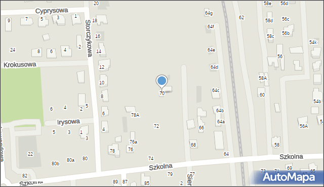 Płońsk, Szkolna, 70, mapa Płońsk