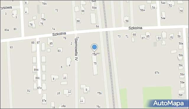 Płońsk, Szkolna, 75a, mapa Płońsk