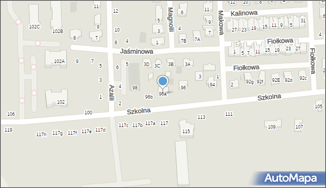 Płońsk, Szkolna, 96a, mapa Płońsk